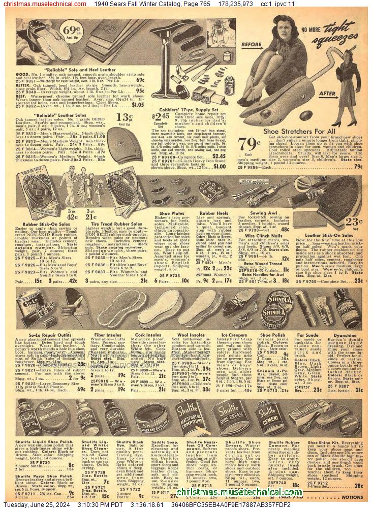 1940 Sears Fall Winter Catalog, Page 765