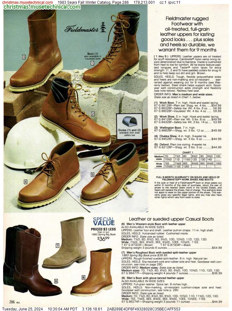 1983 Sears Fall Winter Catalog, Page 286