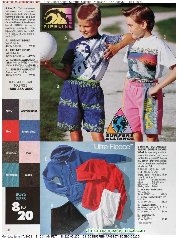 1991 Sears Spring Summer Catalog, Page 344