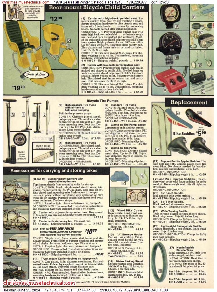 1978 Sears Fall Winter Catalog, Page 1240