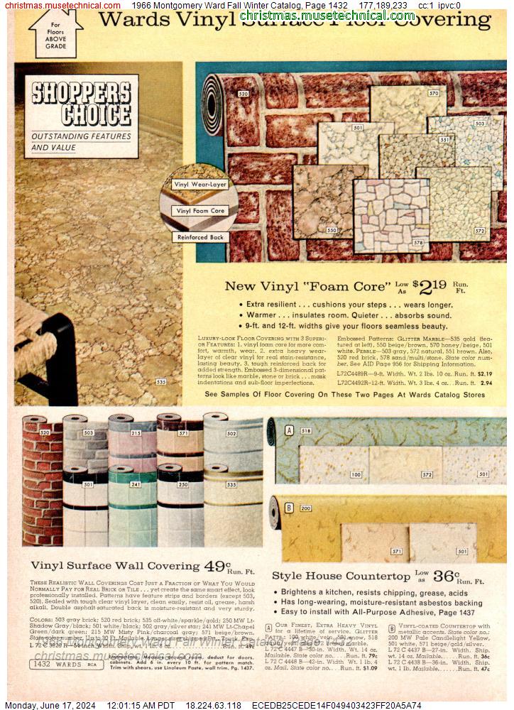 1966 Montgomery Ward Fall Winter Catalog, Page 1432
