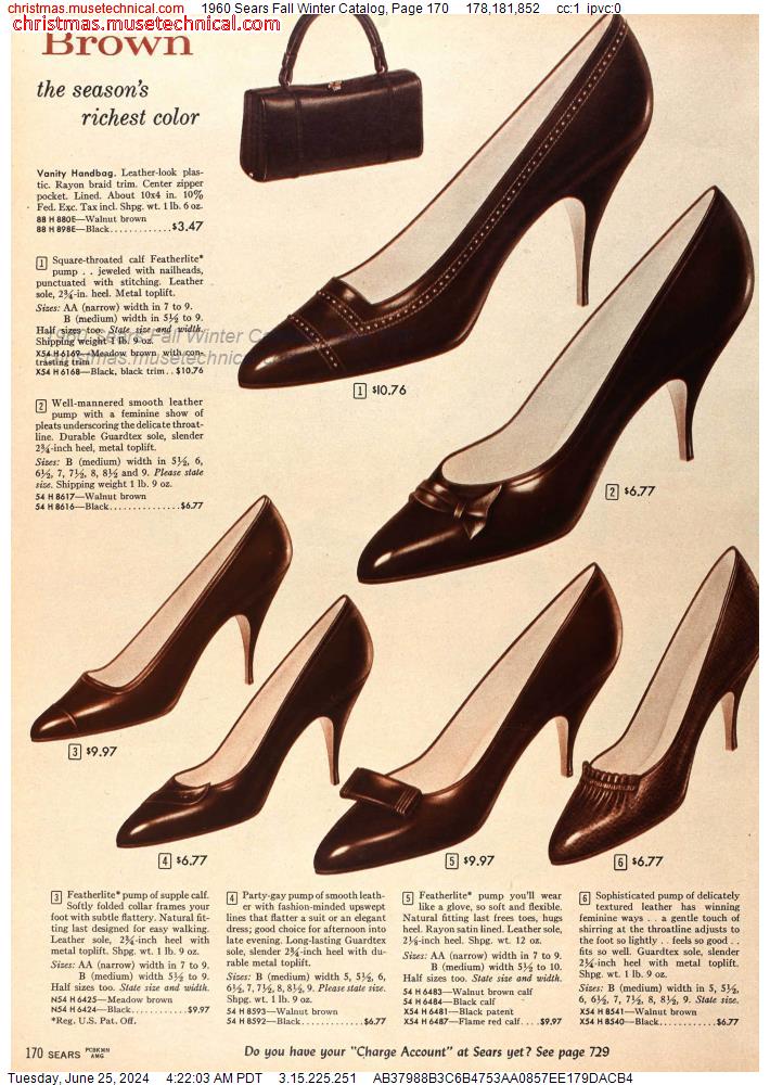 1960 Sears Fall Winter Catalog, Page 170