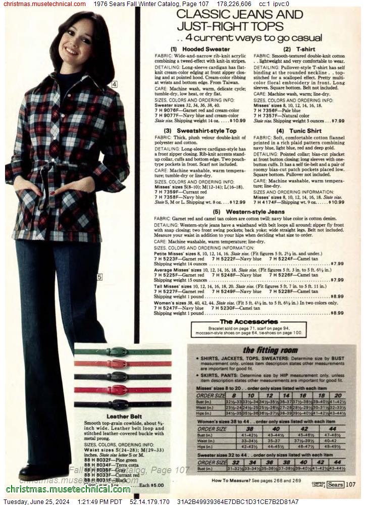1976 Sears Fall Winter Catalog, Page 107