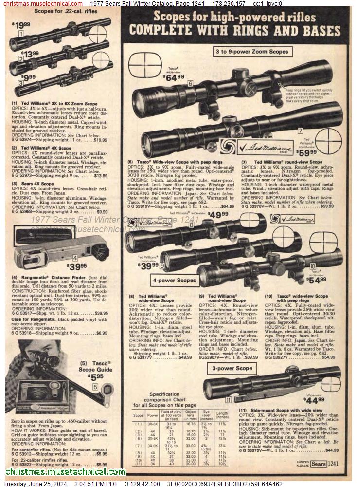 1977 Sears Fall Winter Catalog, Page 1241