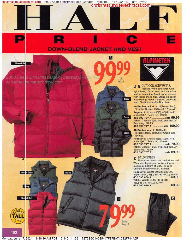 2000 Sears Christmas Book (Canada), Page 492