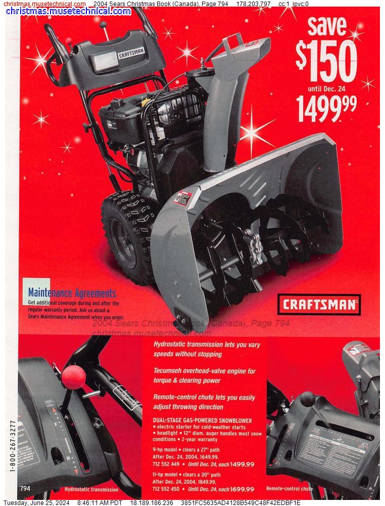 2004 Sears Christmas Book (Canada), Page 794