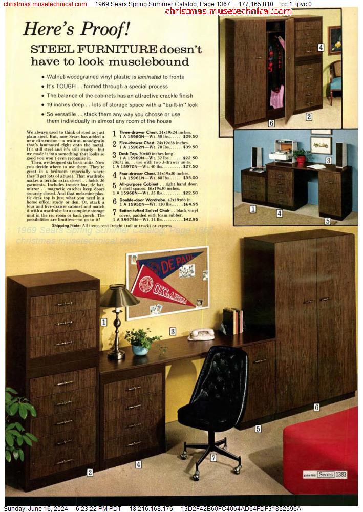 1969 Sears Spring Summer Catalog, Page 1367