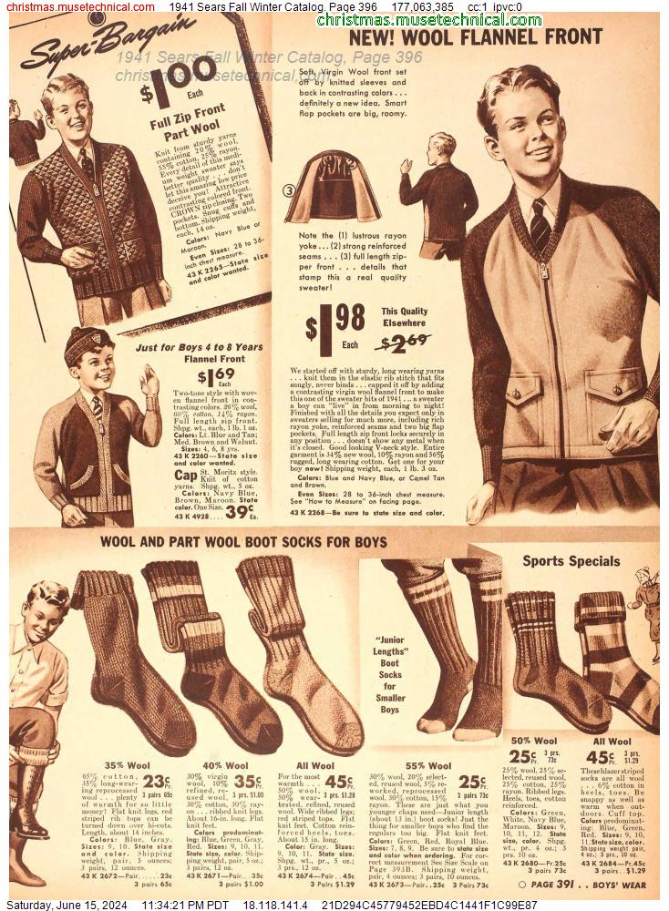 1941 Sears Fall Winter Catalog, Page 396