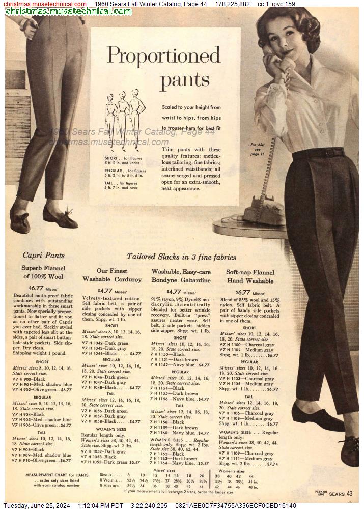 1960 Sears Fall Winter Catalog, Page 44