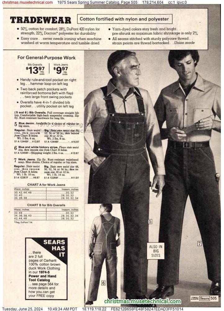 1975 Sears Spring Summer Catalog, Page 505