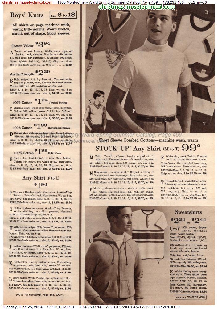 1966 Montgomery Ward Spring Summer Catalog, Page 459