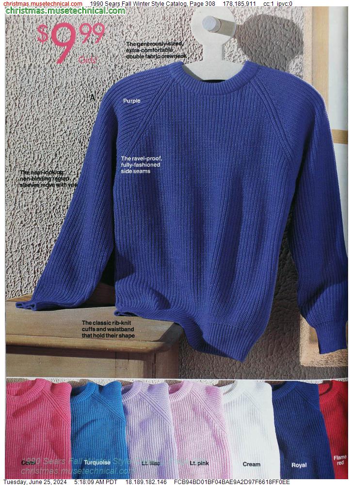 1990 Sears Fall Winter Style Catalog, Page 308