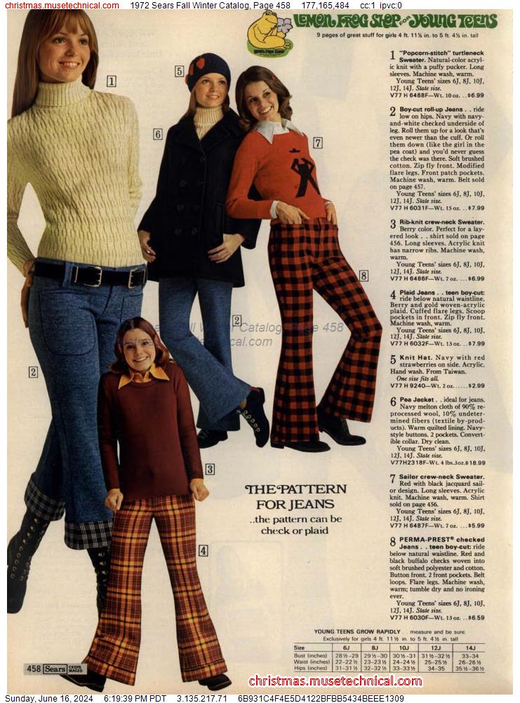 1972 Sears Fall Winter Catalog, Page 458