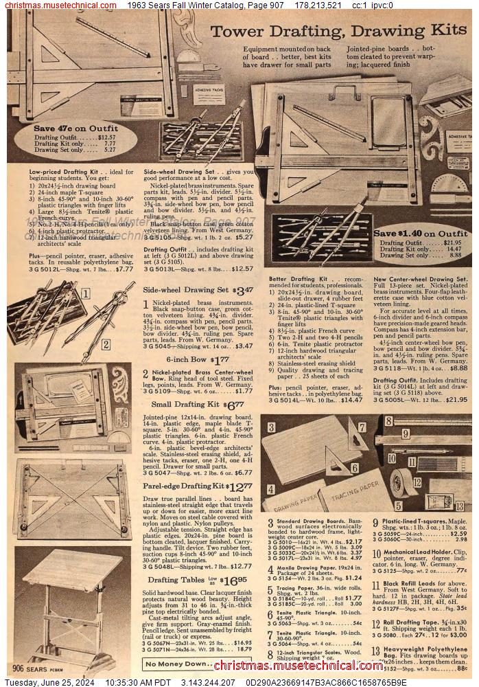 1963 Sears Fall Winter Catalog, Page 907