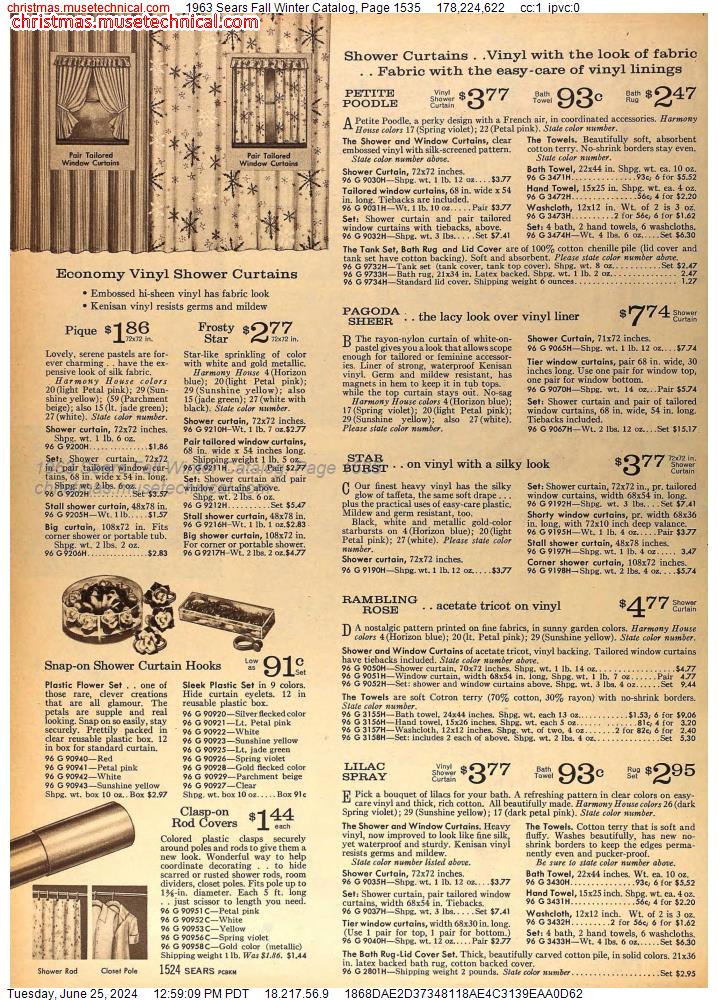 1963 Sears Fall Winter Catalog, Page 1535