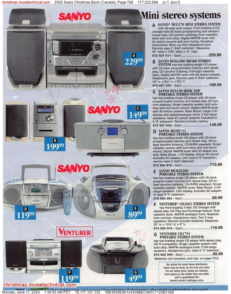 2002 Sears Christmas Book (Canada), Page 768