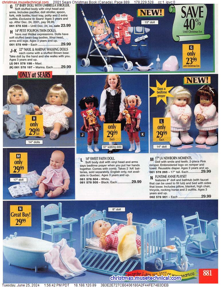2001 Sears Christmas Book (Canada), Page 889