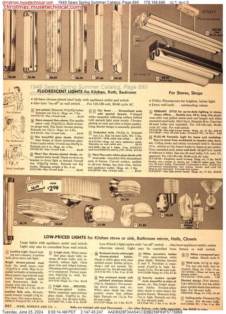1949 Sears Spring Summer Catalog, Page 890