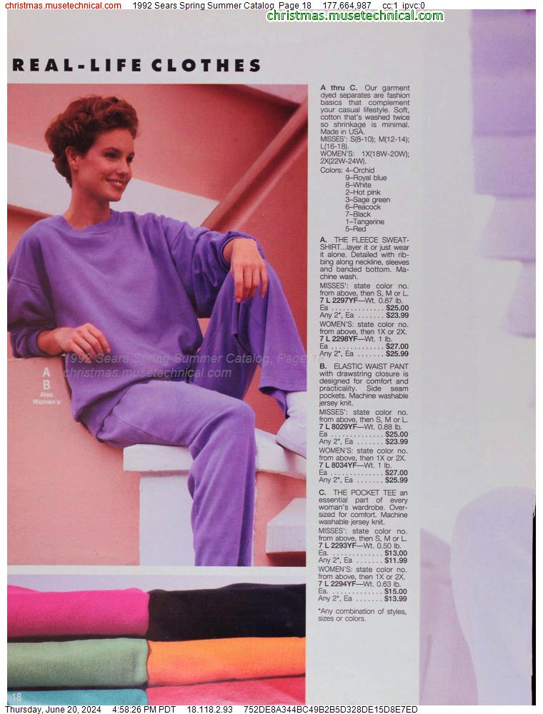 1992 Sears Spring Summer Catalog, Page 18