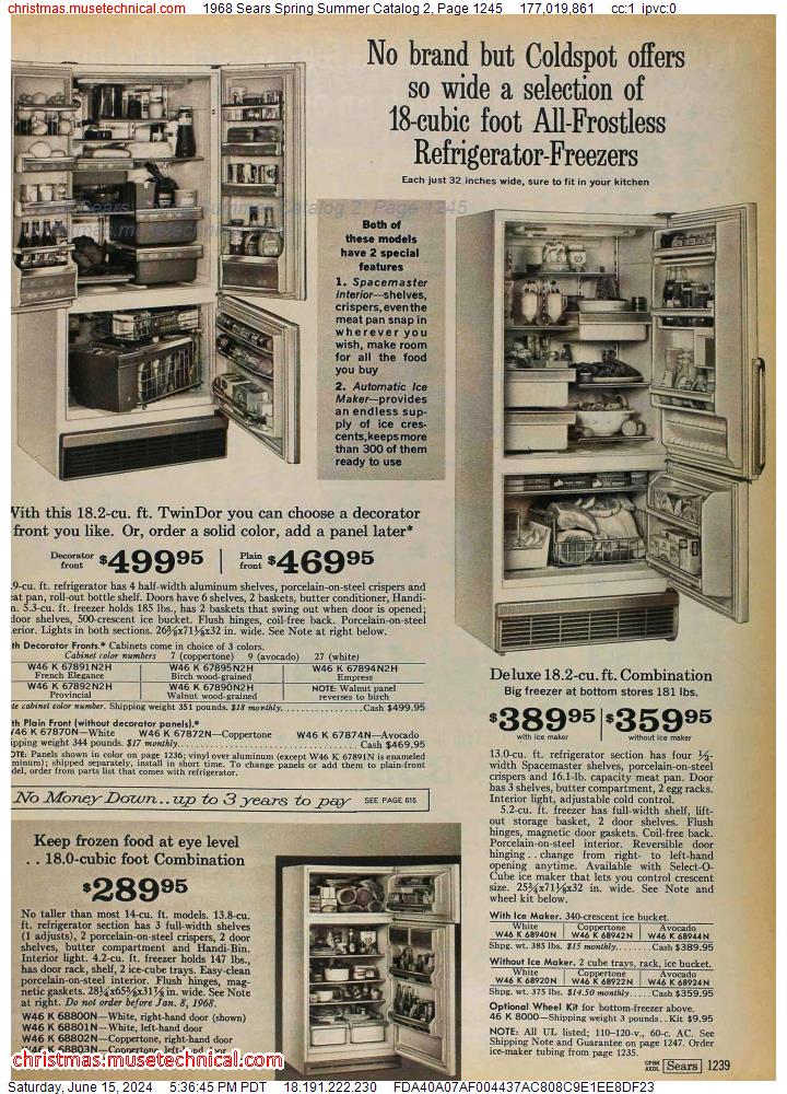 1968 Sears Spring Summer Catalog 2, Page 1245