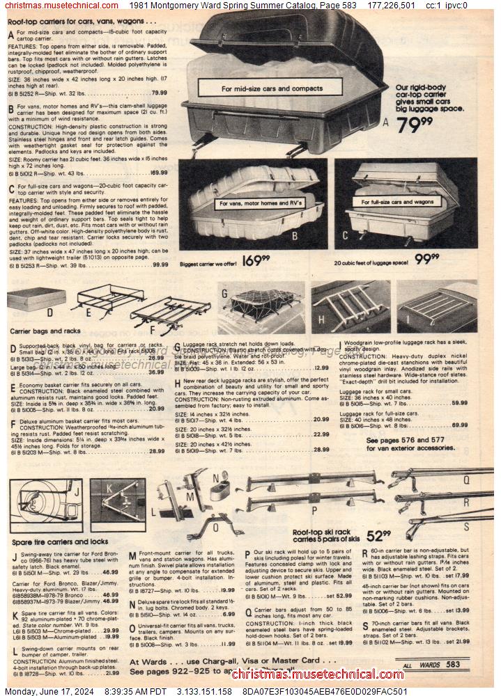 1981 Montgomery Ward Spring Summer Catalog, Page 583