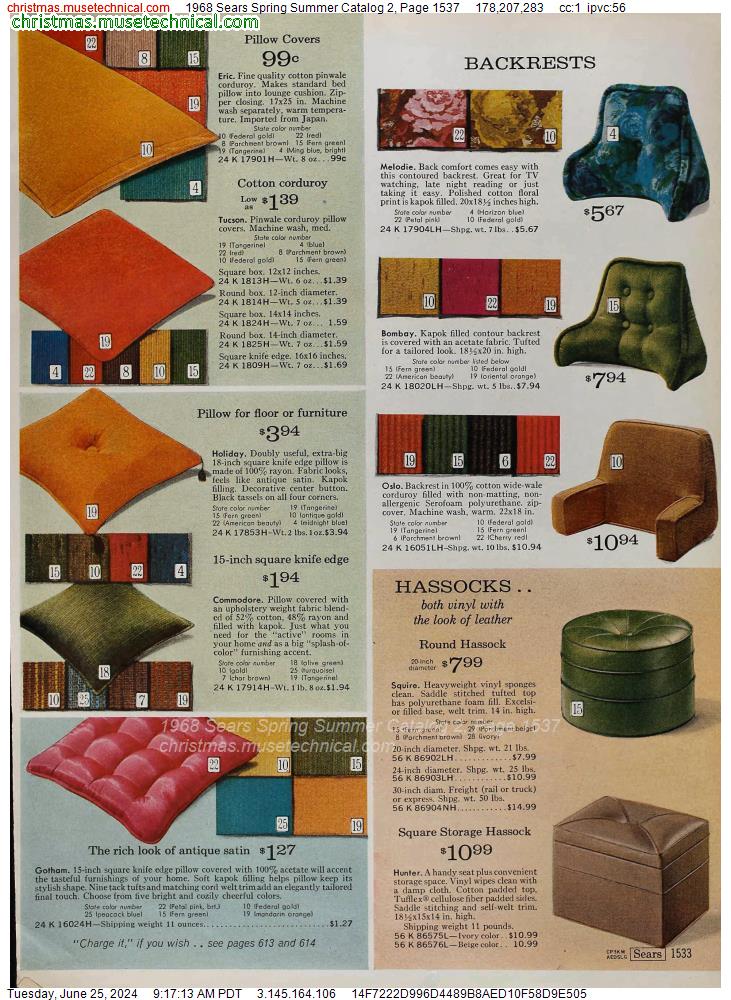 1968 Sears Spring Summer Catalog 2, Page 1537