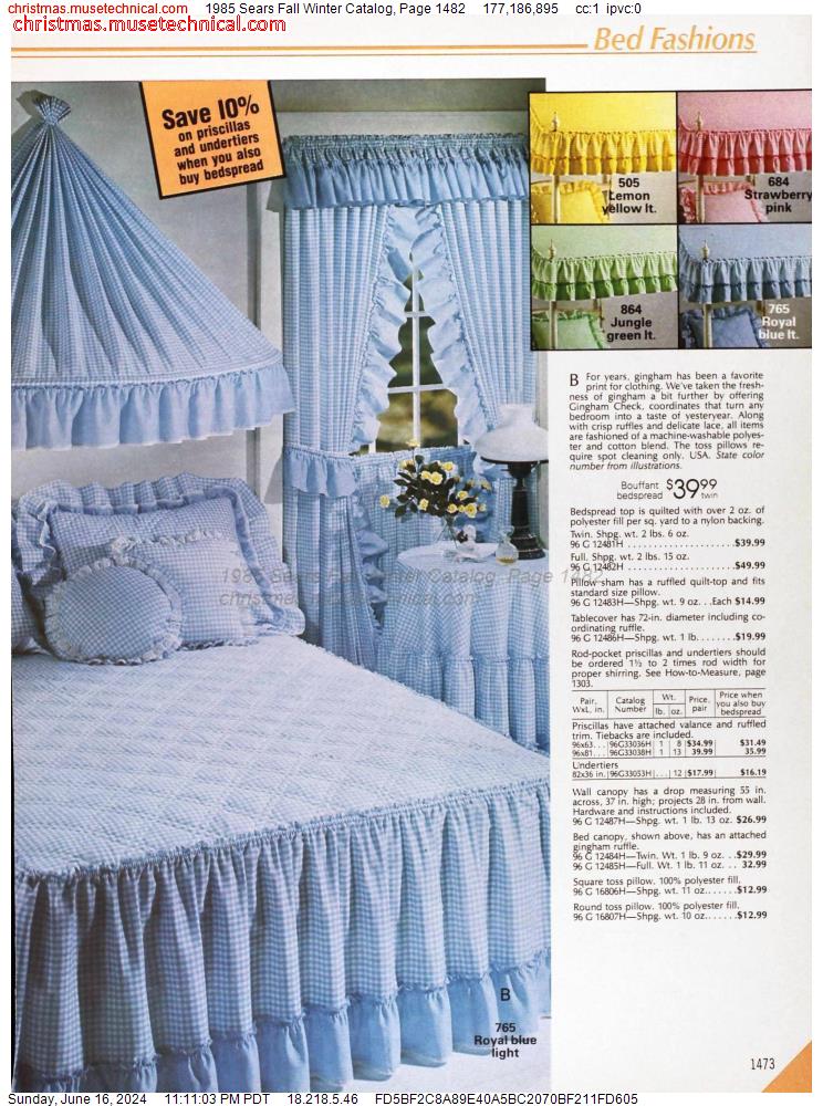 1985 Sears Fall Winter Catalog, Page 1482