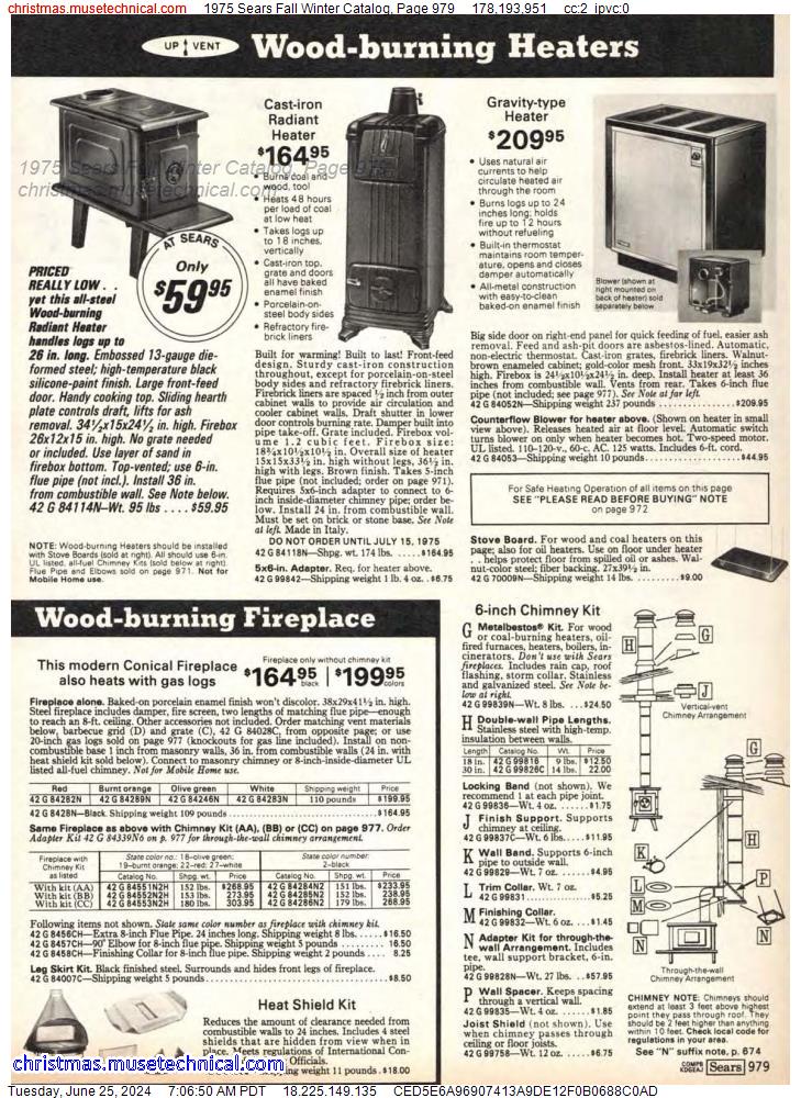 1975 Sears Fall Winter Catalog, Page 979