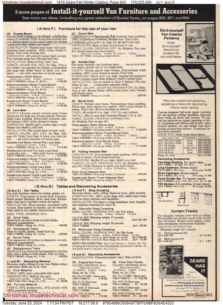 1978 Sears Fall Winter Catalog, Page 803