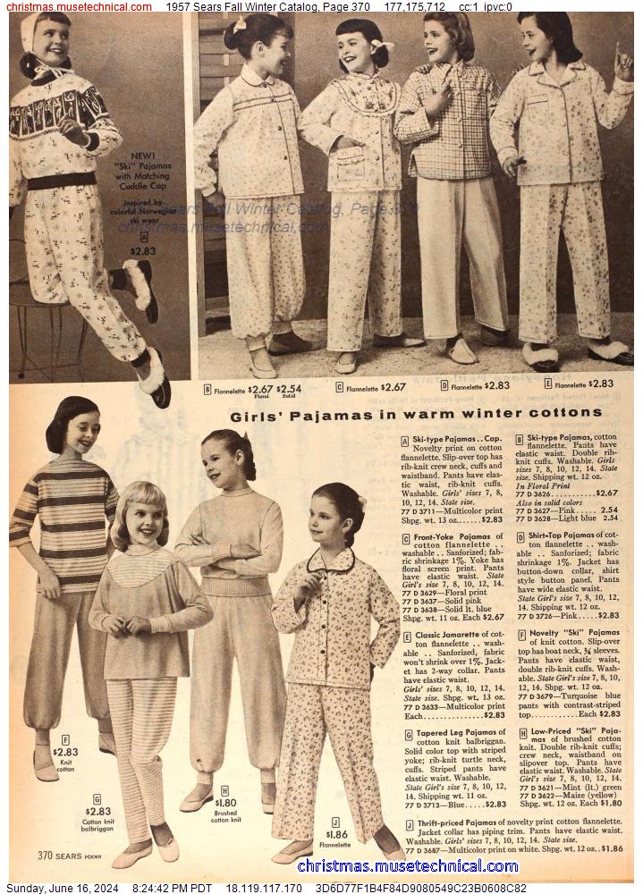 1957 Sears Fall Winter Catalog, Page 370