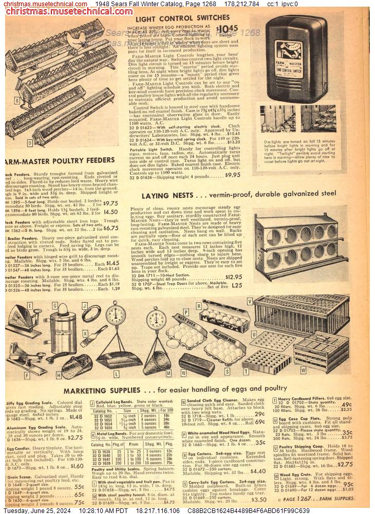 1948 Sears Fall Winter Catalog, Page 1268
