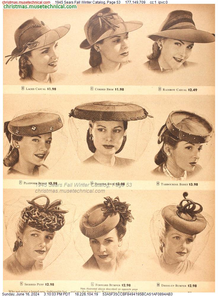 1945 Sears Fall Winter Catalog, Page 53