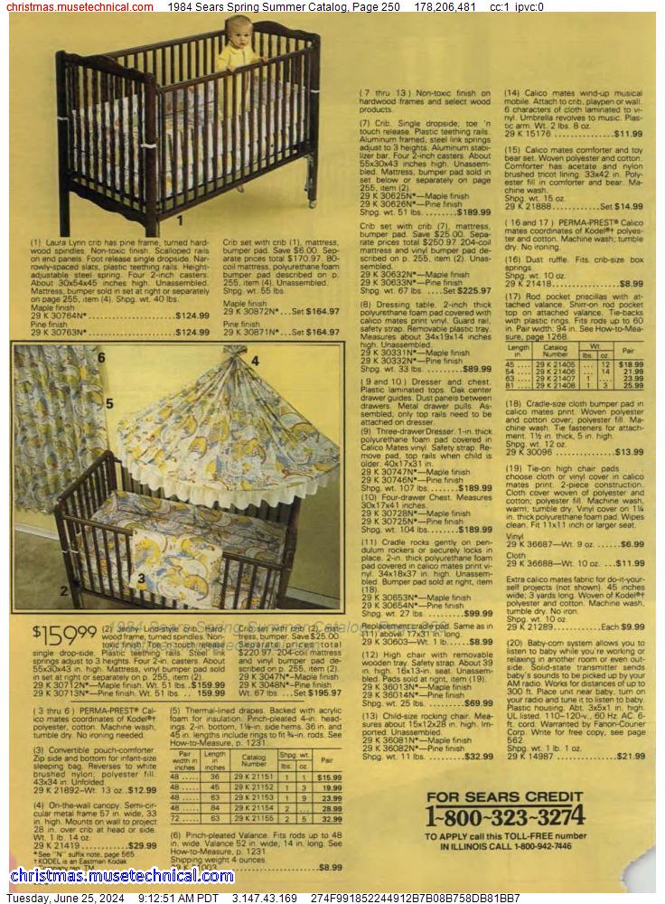 1984 Sears Spring Summer Catalog, Page 250