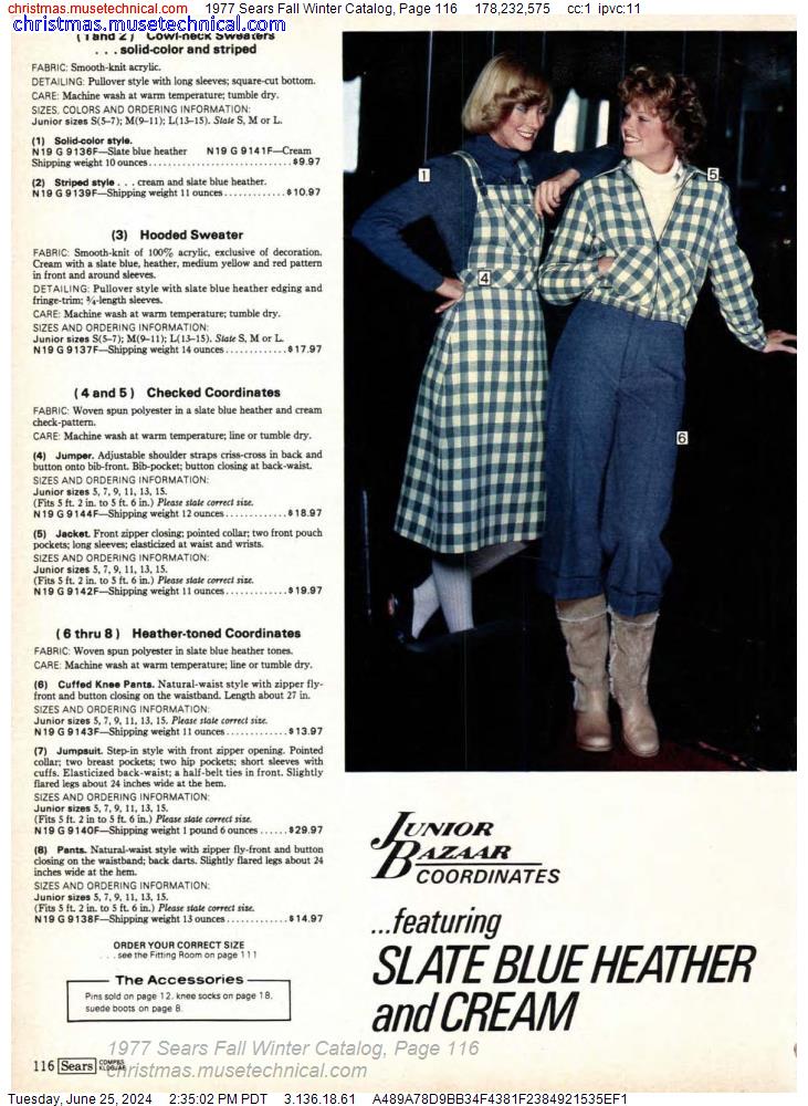 1977 Sears Fall Winter Catalog, Page 116