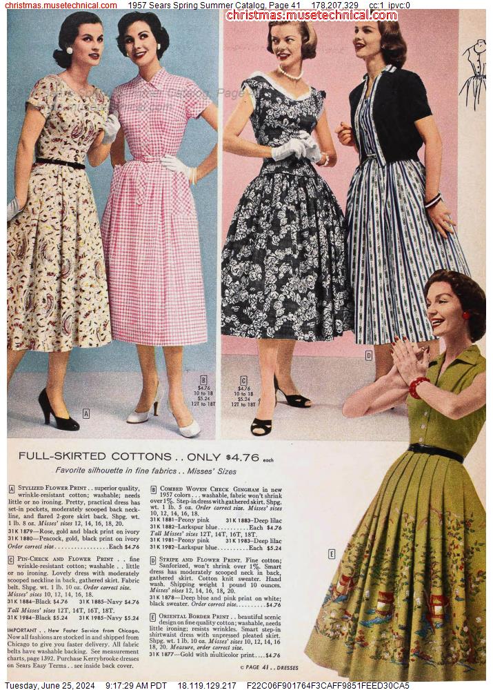 1957 Sears Spring Summer Catalog, Page 41