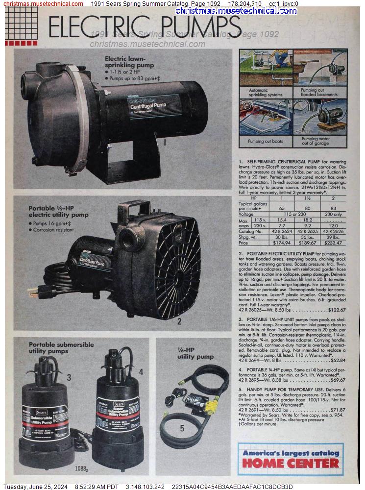 1991 Sears Spring Summer Catalog, Page 1092