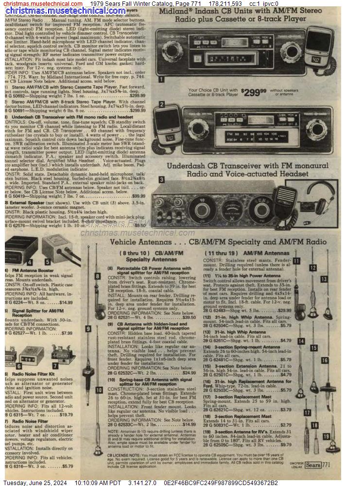 1979 Sears Fall Winter Catalog, Page 771