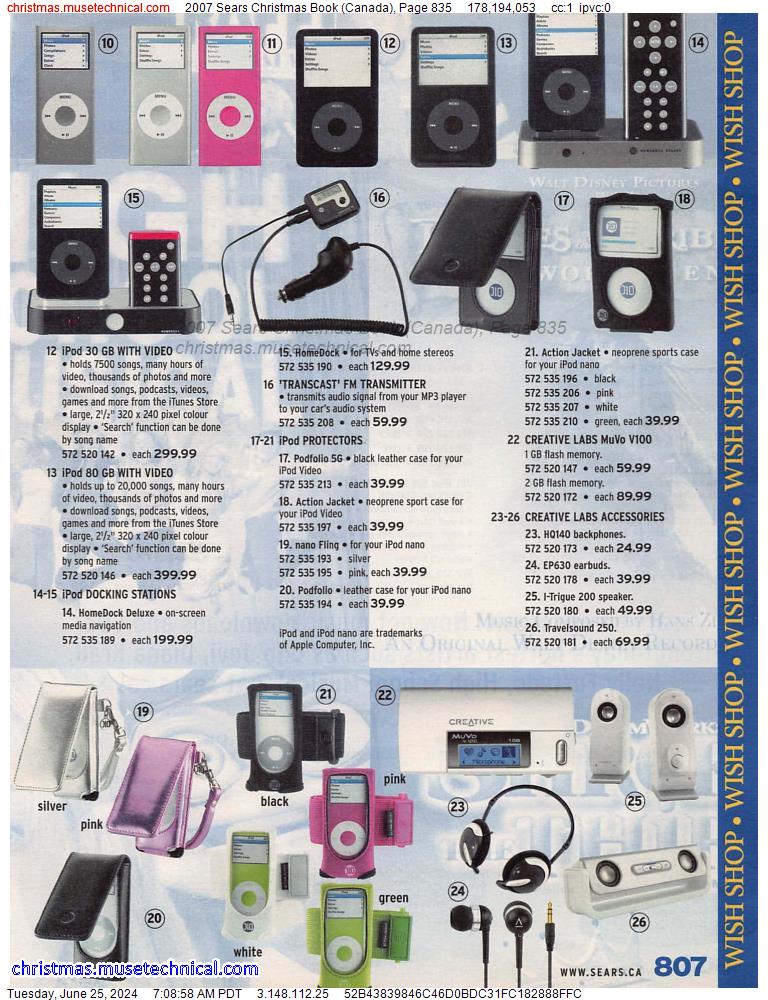 2007 Sears Christmas Book (Canada), Page 835