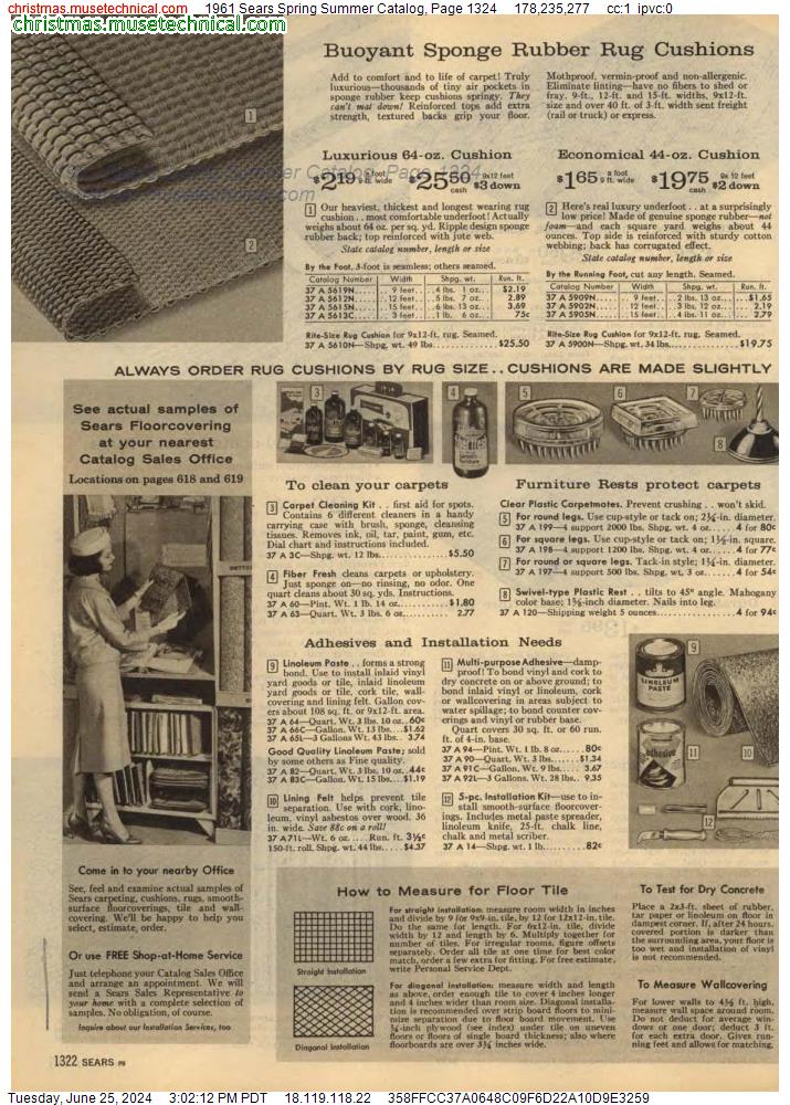 1961 Sears Spring Summer Catalog, Page 1324