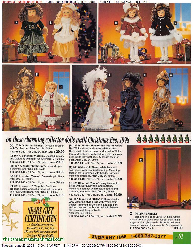 1998 Sears Christmas Book (Canada), Page 61