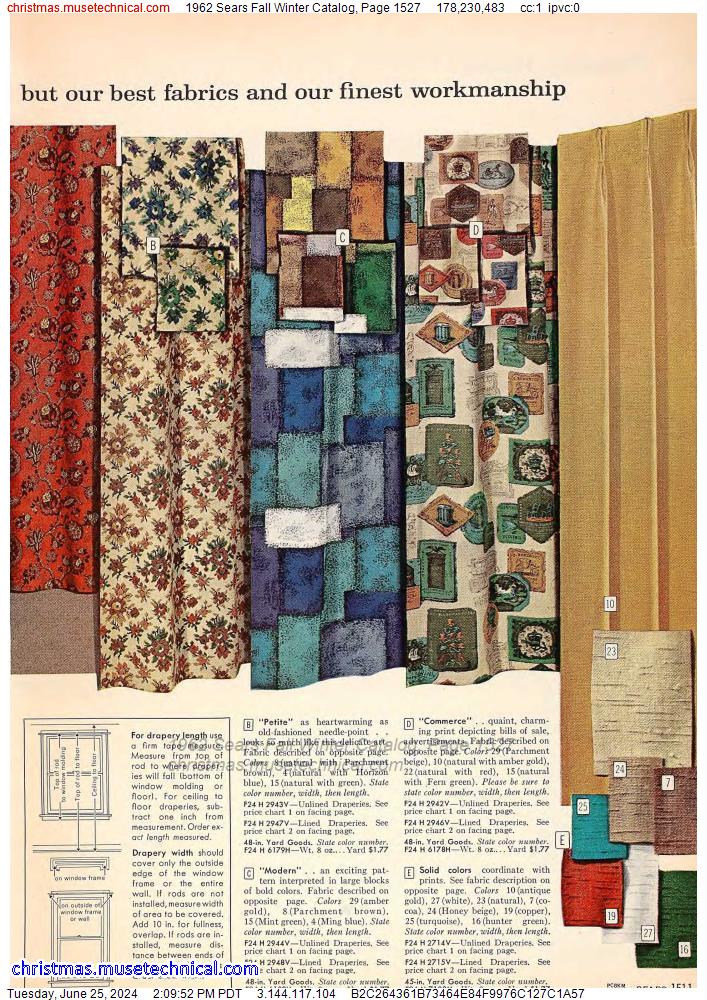 1962 Sears Fall Winter Catalog, Page 1527