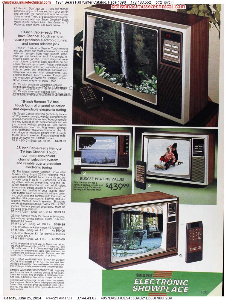 1984 Sears Fall Winter Catalog, Page 1090