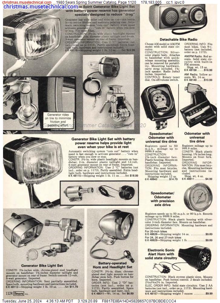 1980 Sears Spring Summer Catalog, Page 1120