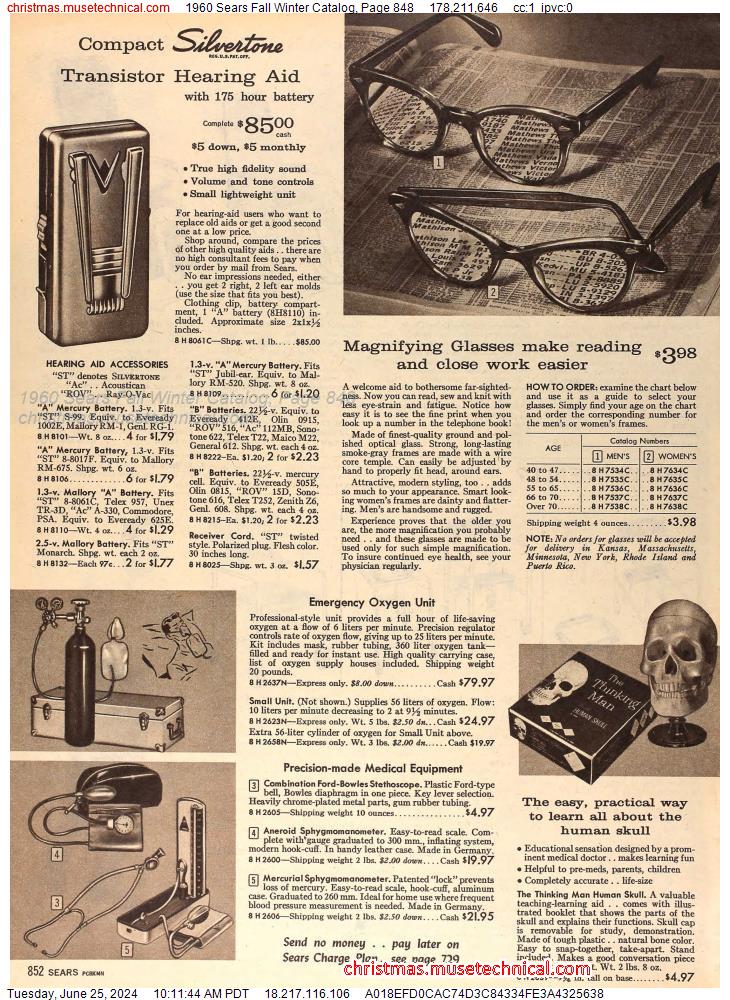 1960 Sears Fall Winter Catalog, Page 848