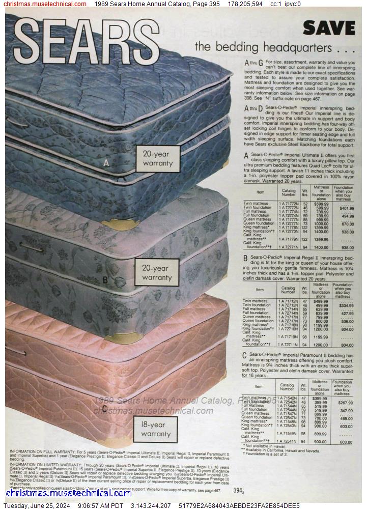 1989 Sears Home Annual Catalog, Page 395