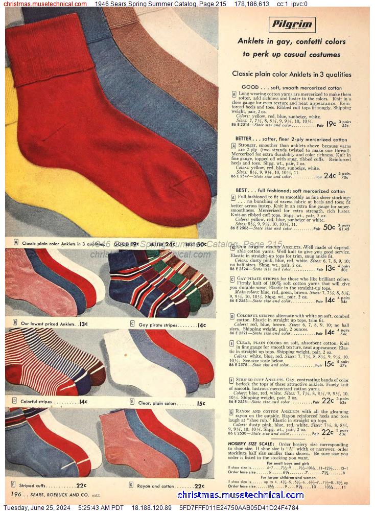 1946 Sears Spring Summer Catalog, Page 215