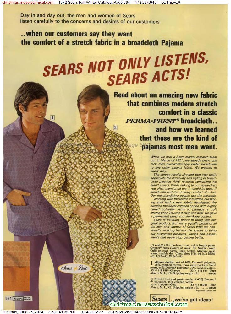 1972 Sears Fall Winter Catalog, Page 564