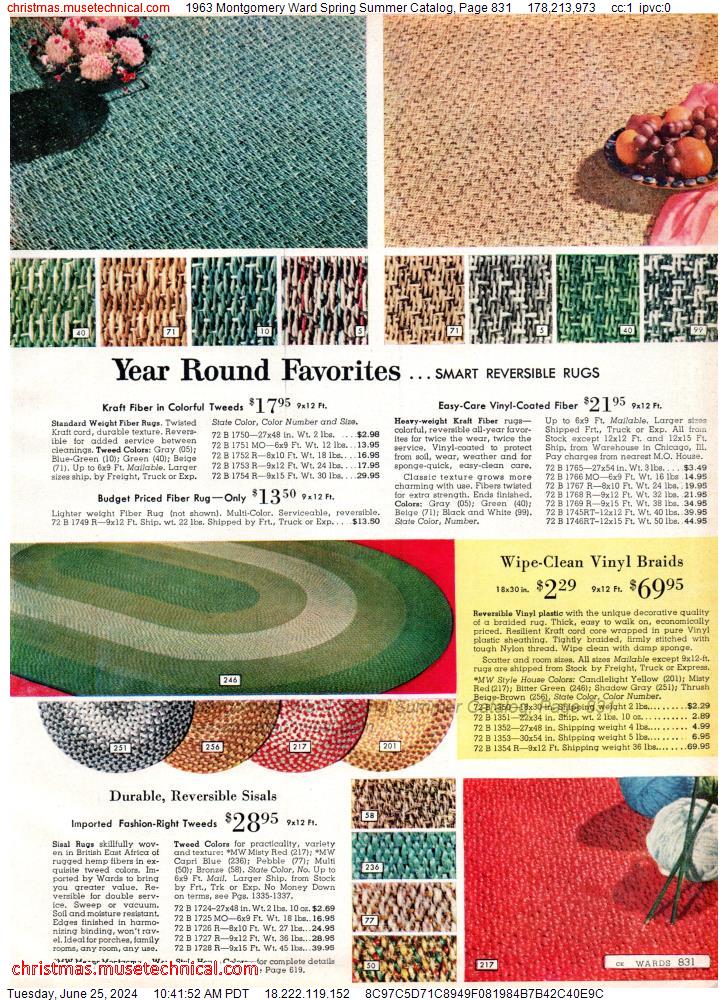 1963 Montgomery Ward Spring Summer Catalog, Page 831