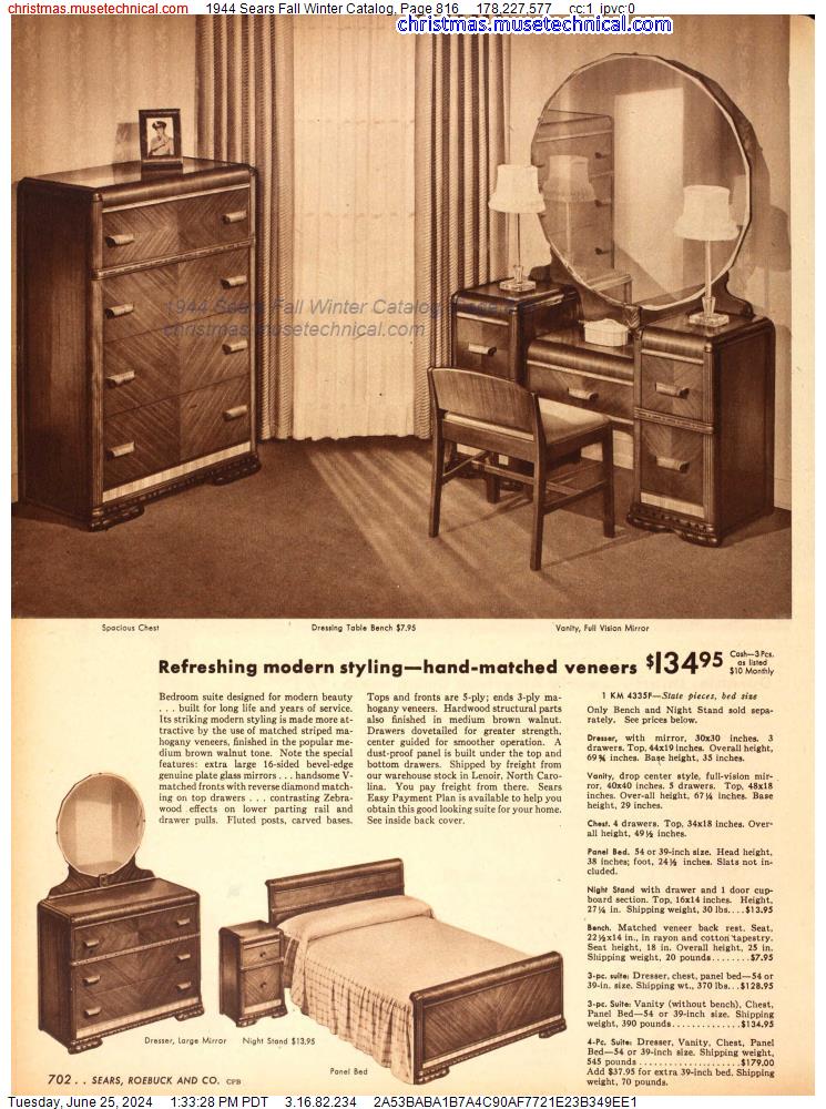 1944 Sears Fall Winter Catalog, Page 816
