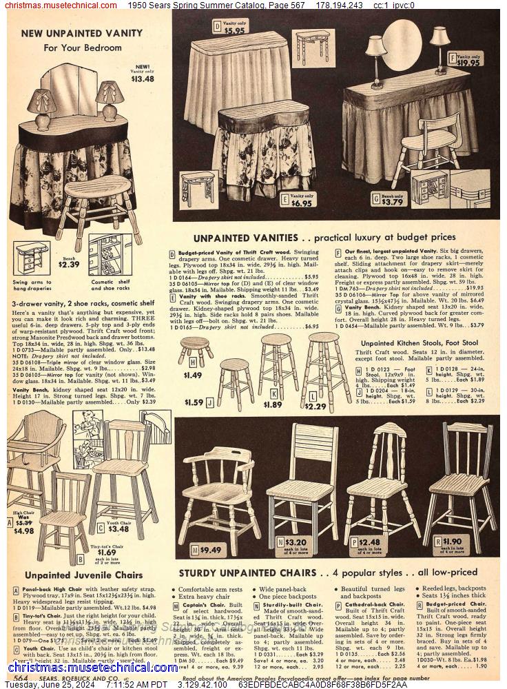 1950 Sears Spring Summer Catalog, Page 567